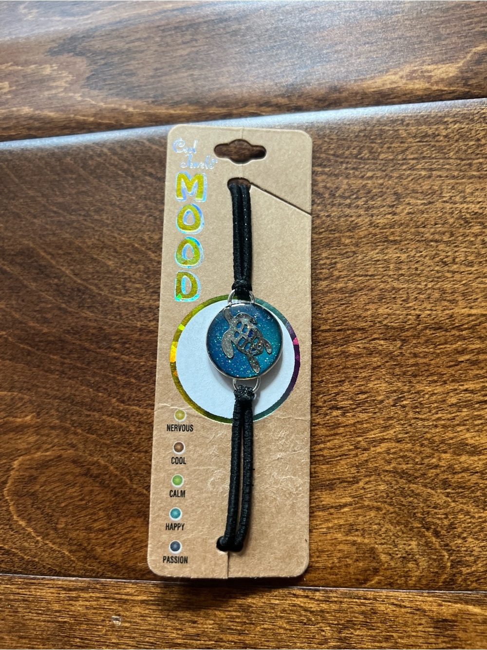 Cool Jewels Mood Turtle Charm Bracelet - Blue Glitter Circle